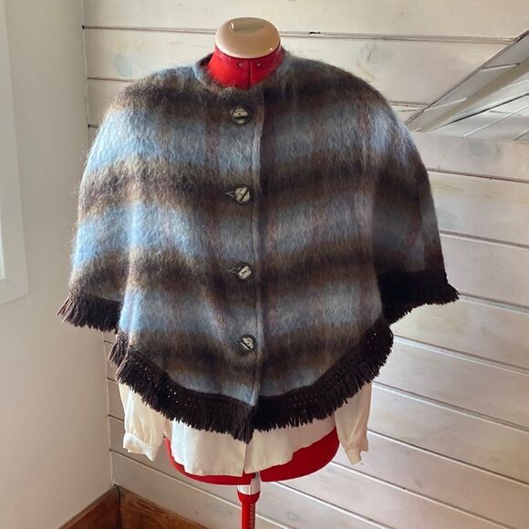 Rare Vintage Mohair Wool Blend Capelet - Picture 2 of 10
